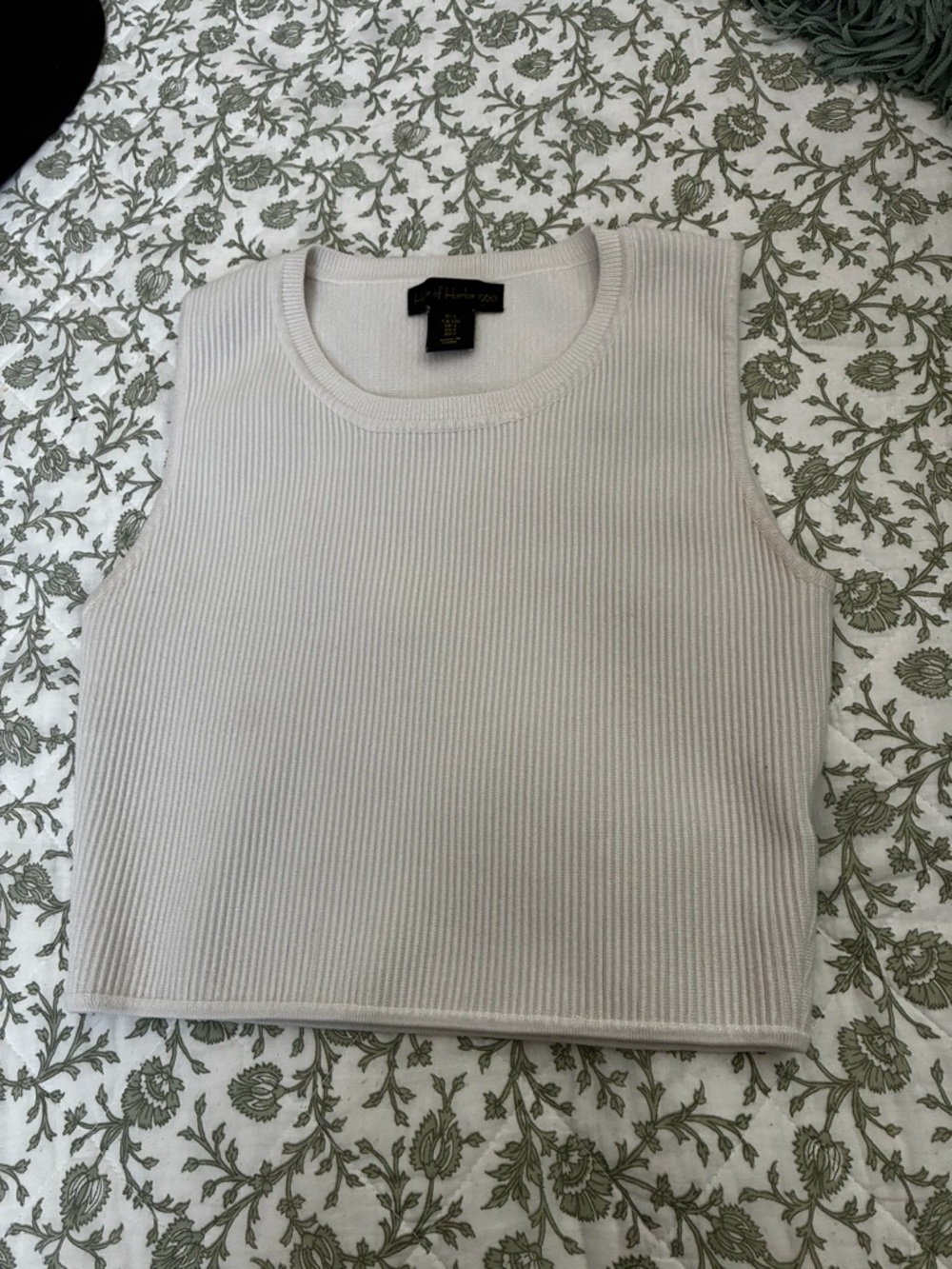 House of Harlow 1960 Ribbed Tank — Off-White